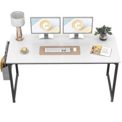 Nova Home Office White Writing Table for Small Spaces 40 Inch Modern Study PC Desk