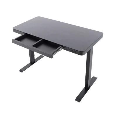 Quick Installation Ergonomic Dual Motor Electric Height Adjustable Desk with Glass Desk Top