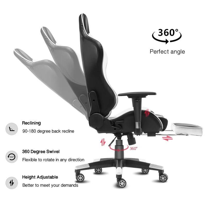 High Back Gaming Swivel Rolling Executive Game Chair with Footrest