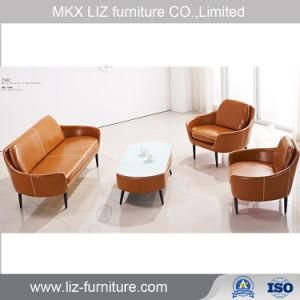 Modern Design High Grade Leather Small Office Sofa Set (Y342)