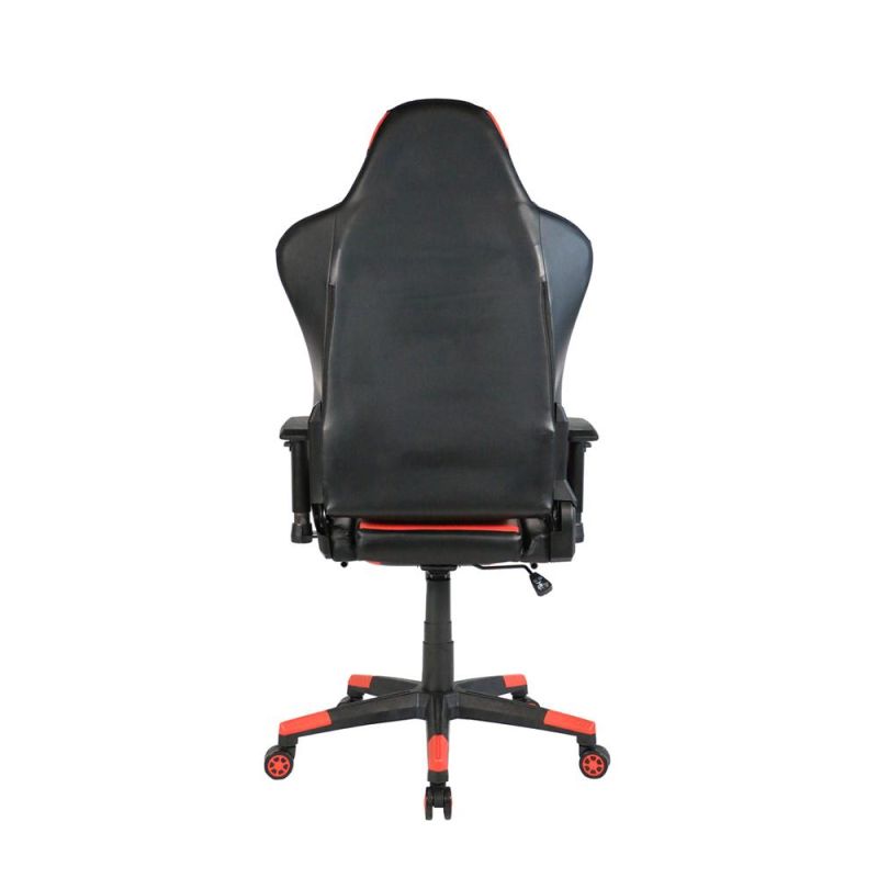 Adjustable Height Swivel Red 2D Armrest Leather Gaming Chairs