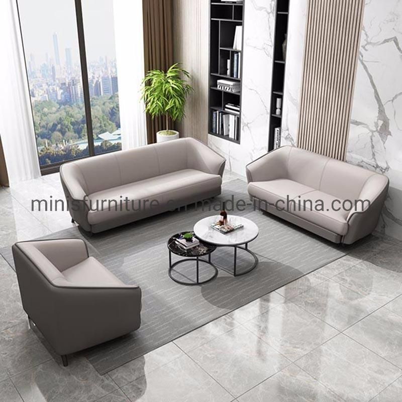 (M-SF23) Chinese Foshan Lounge/Office Furniture Modern Simple Leather Sofa Set