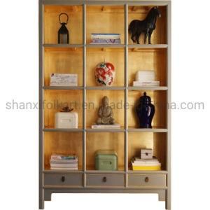 Handpainted Bookshelf Chinese Antique Furniture Beijing Factory Displayshelf