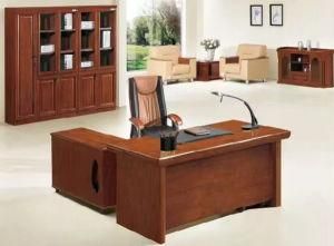 Solid MDF Veneer Wooden Red Coffee Walnut Executive Desk Office Furniture