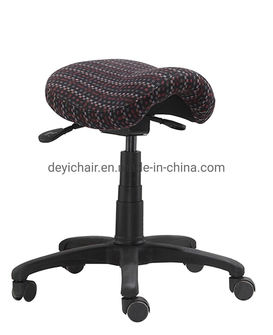 250mm Aluminum Base Nylon Castor Class 4 Gas Lift Two Lever Tilting Mechanism PU Upholstery Saddle Chair