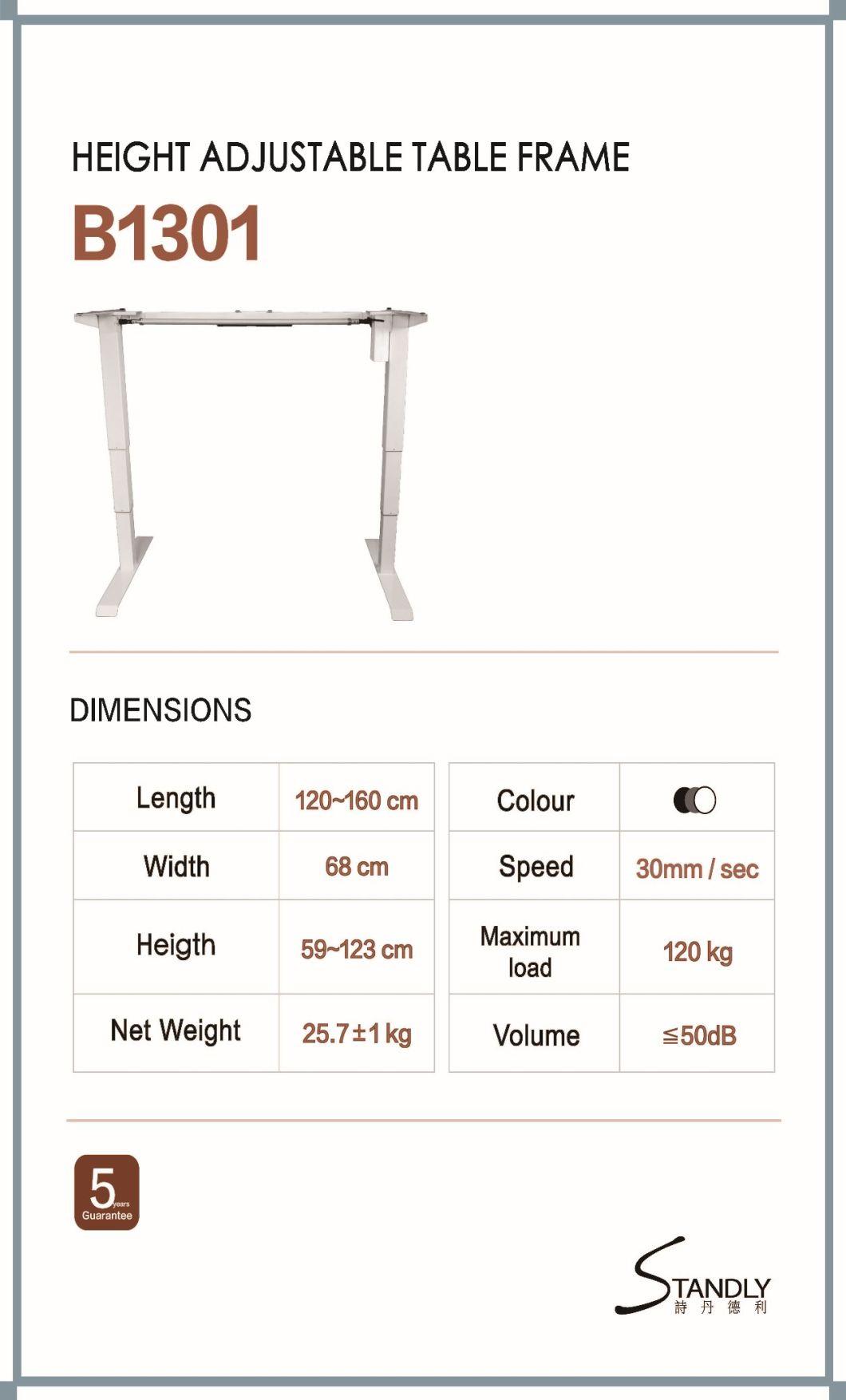 Smart Electric Dual Motors Two Stages Height Adjustable Sit to Stand up Lifting Table Frame /Computer Desk/Office Table /Standing Desk (B2201AS)