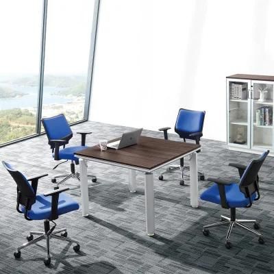 Square Small Aluminum Metal Leg Frame Boss Room Office Chatting Coffee Meeting Conference Desk Table