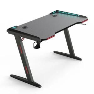 2021 New Z Shaped Design PC Desk Professional Gaming Accessories Computer Black Table Desk