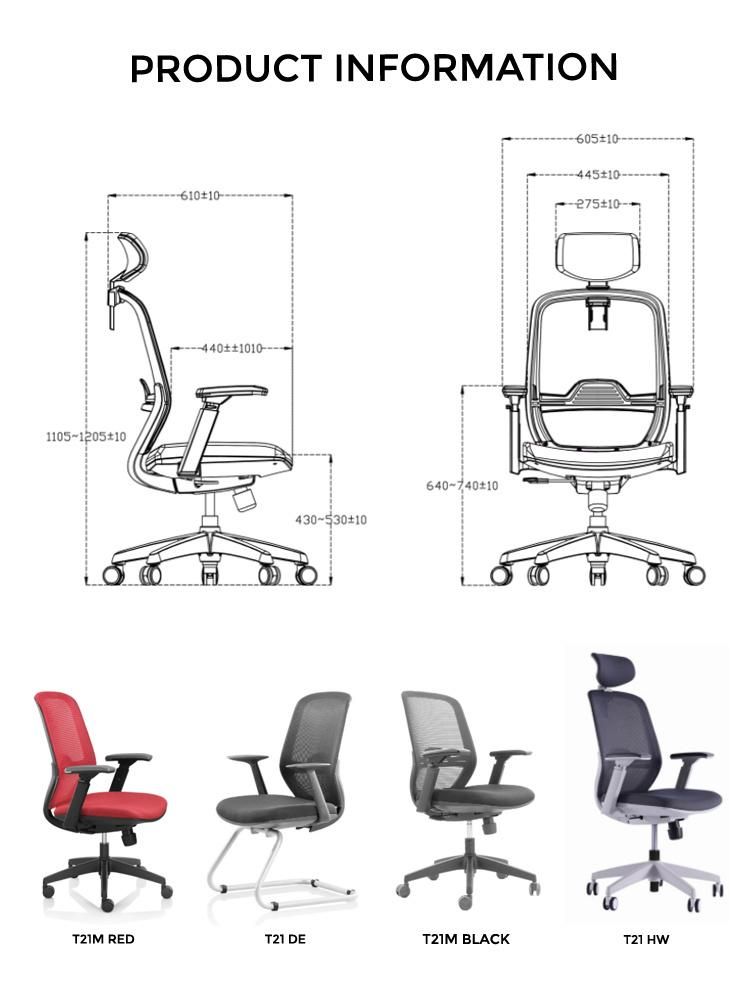 Factory Directly Big Tall Manager Swivel Mesh Staff Executive Chair Ergonomic Office Chair