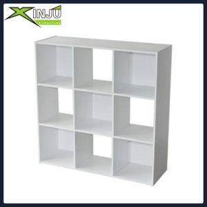 9 Cube Wooden White Bookcase Shelving