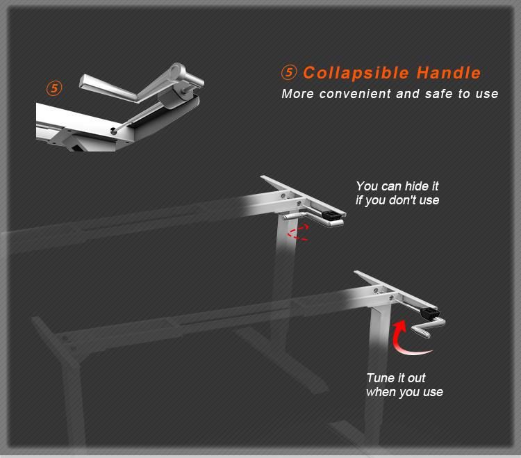 Ergonomic Height Adjustable Sit Standing Manual Adjustable Desk