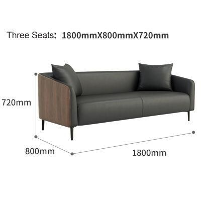 Wear Resistant Tough Fabric 140*80*72 Cm Twin Seat Artificial Leather Office Couch Set