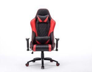 Racing Style Leather Gaming Office Computer Chair with Lumbar Support and Headrest