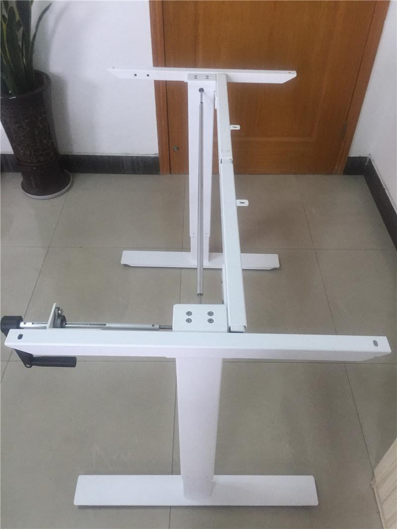 30kg Light Weight Standing Bamboo Desk Frame Hand Crank