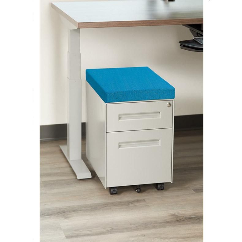 Office Furniture Flexibility File White Metal 2 Drawer Mobile Pedestal