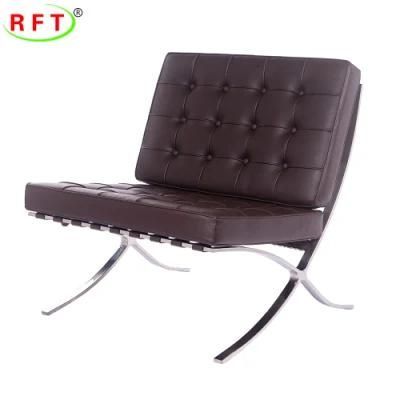 Primary Brown Genuine Leather PU Home Furniture Living Room Chair Sofa