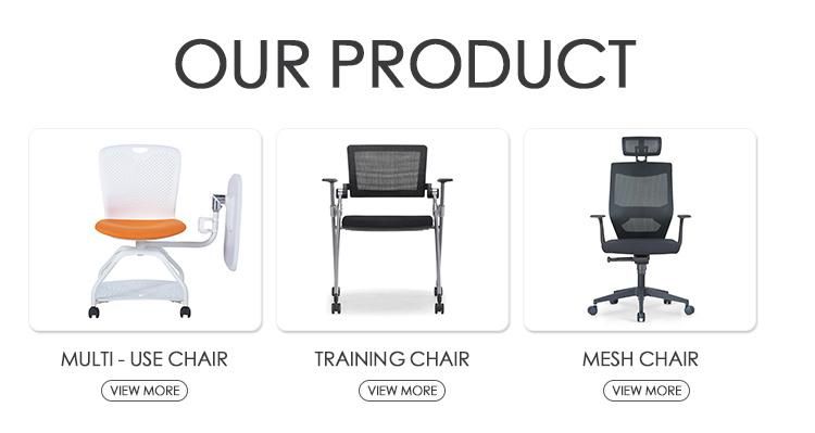 Training Institution Folded Metal Frame Meeting Chair with Wheel