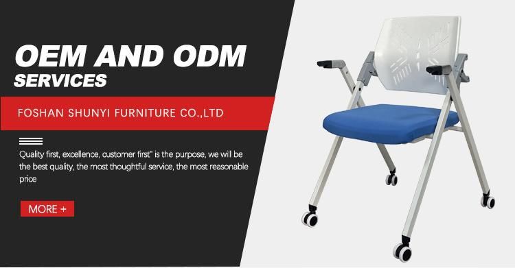Wholesale Armrest Ergonomic Executive Conference Training Chair Stackable Office Training Chair with Writing Tablet