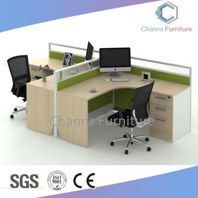 Hot Sale L Shape Office Table Two Seats Office Workstation with Cabinet (CAS-W41210)