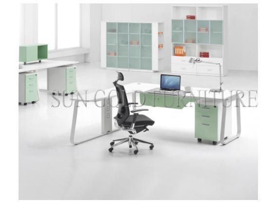 Factory Wholesale Fashion Office Study Table with Metal Frame Table Leg (SZ-OD354)