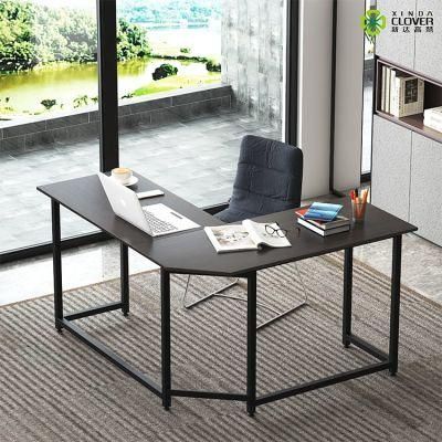 Modern L Shape Home Office Wood Writing Table Computer Desk Set