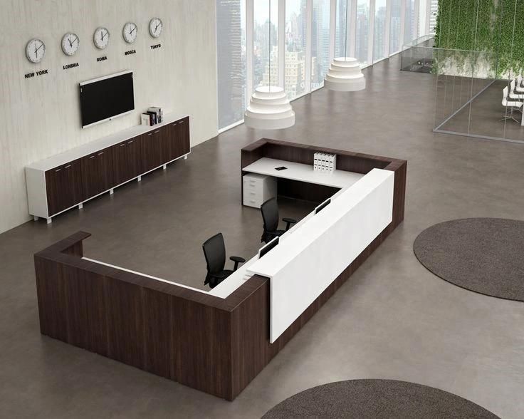 Cherry Face to Face Fashion Staff Table Office Furniture Reception Table (HX-8N1751)