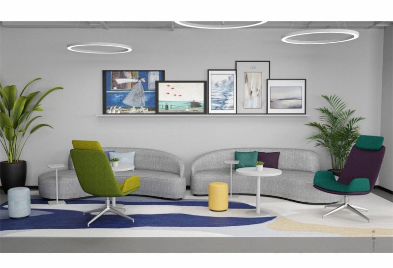 High End Classic Leisure Lounge Seating Manager Executive Boss Ergonomic Adjustable Aluminum Fabric Home Office Swivel Chair