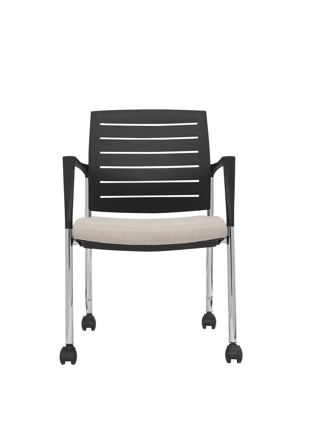 Plastic Shell Metal Frame Training Meeting Task Home Office Chair with Castors