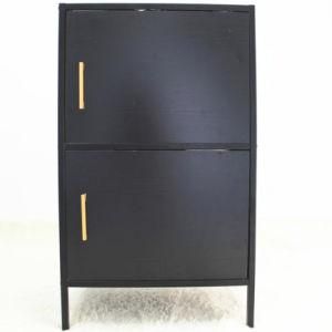 Fashion Style Factory Design Metal Storage Locker Cabinet with Wooden Doors