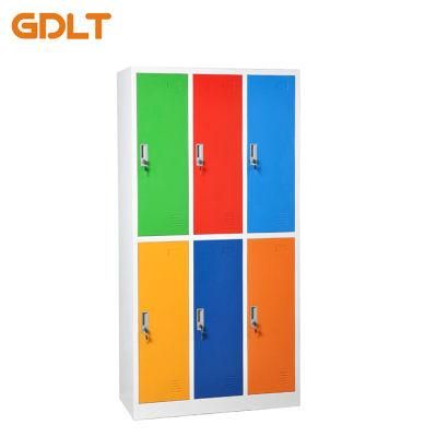 Yellow 6 Door Metal Storage Locker
