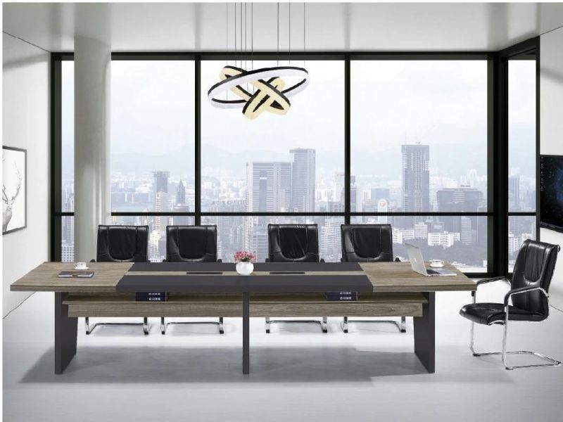 Popular Office Desk 2 Seats Partition with Filing Cabinets