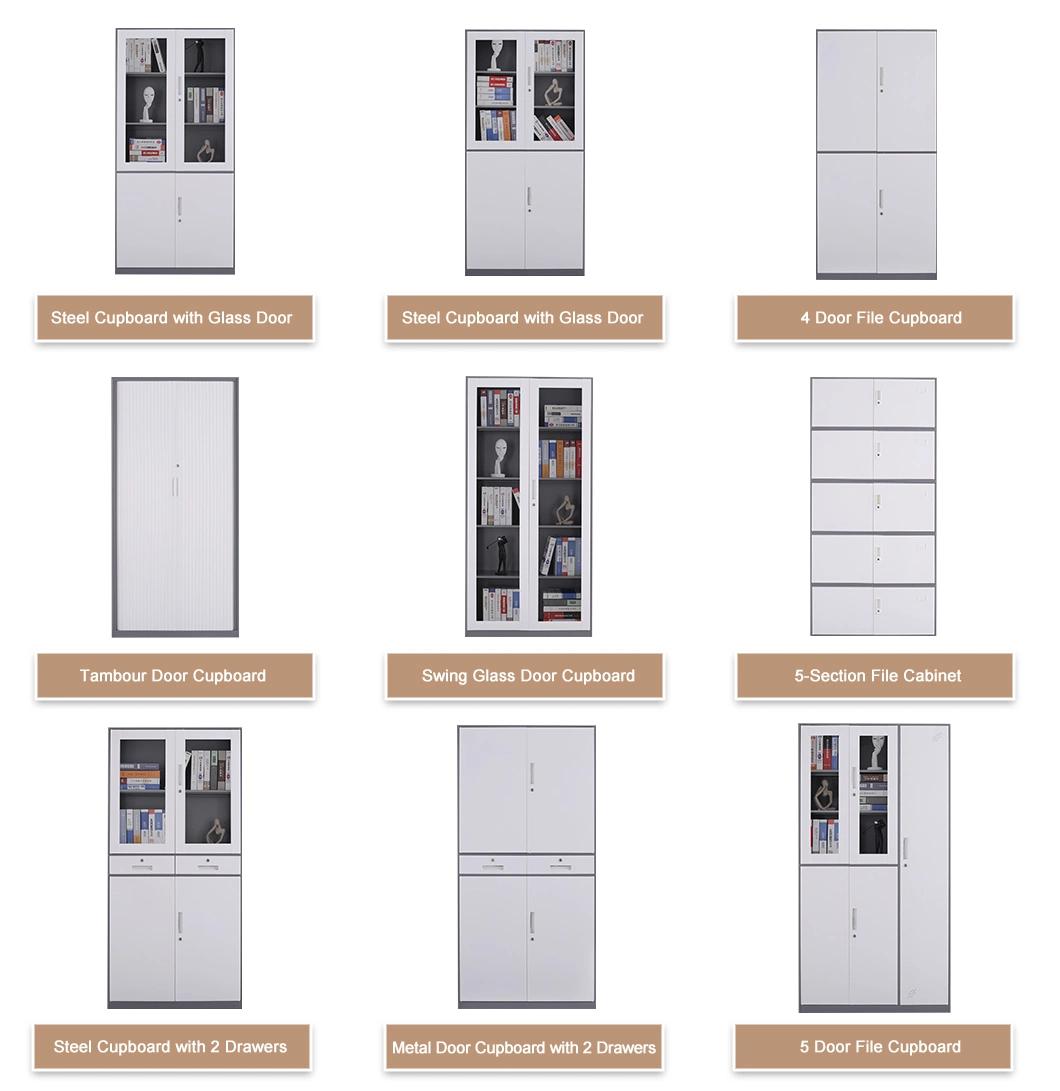 2 Doors Metal Cupboard Storage Cabinet with Lock