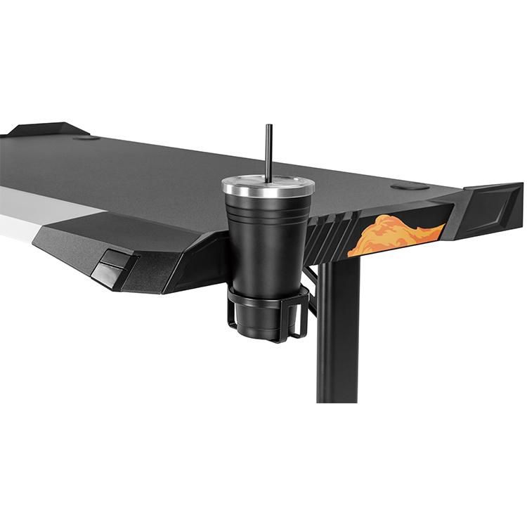 T-Shaped Gamer Gaming Computer Desk Gaming Table with LED Light