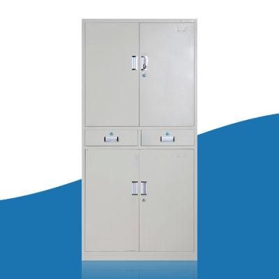 Double Door Wardrobe Design Metal Door Office Cupboard