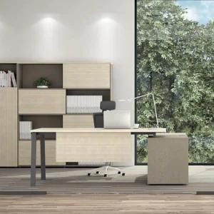 Modern Chic Home Wooden Furniture Desk High Tech Executive L Shaped Office Desk Sedia Scrivania