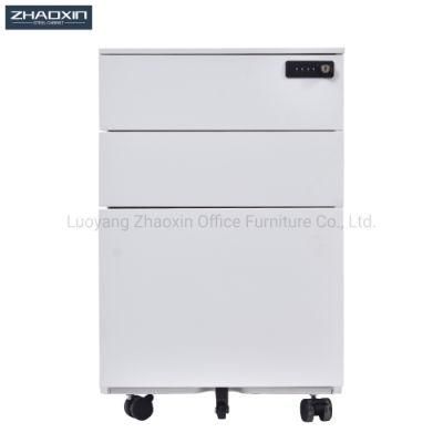 Steel Construction Mobile Office Drawer Cabinet with Code Lock