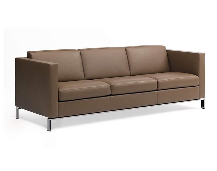 Modern Faux Leather Sofa Couch with up-Holstered Artificial Leather for Contemporary Room
