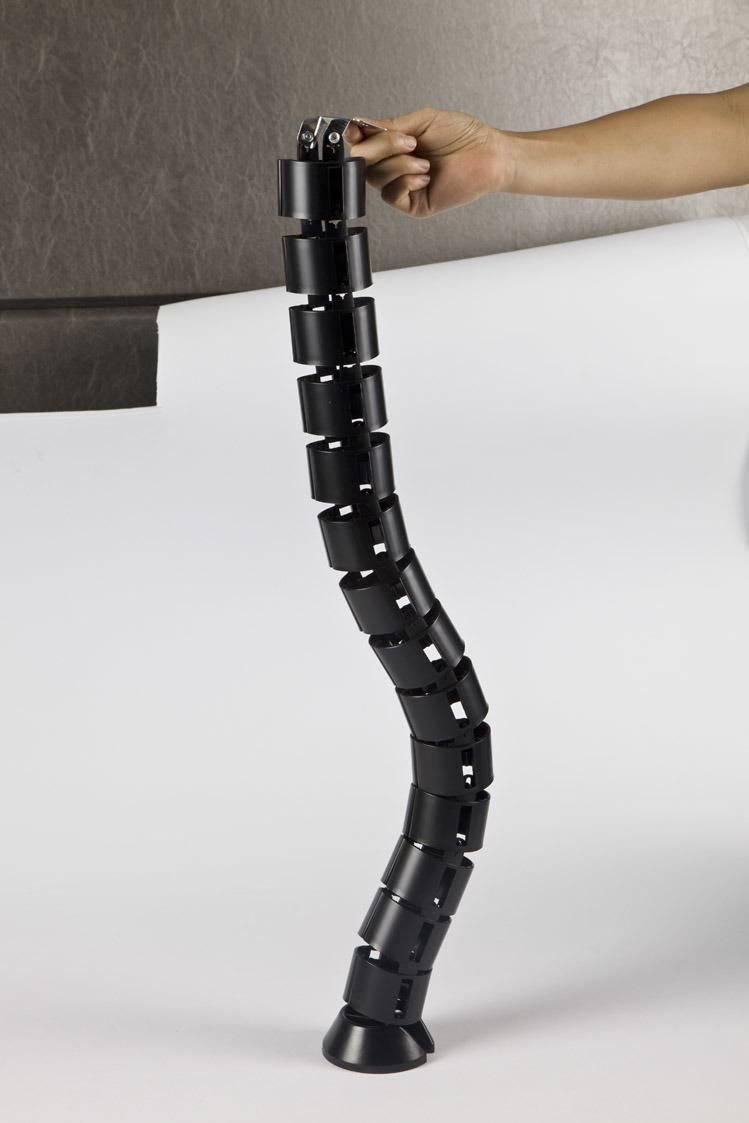 F-750b Round Cable Organizer 780mm for Office Desk in Silver for Management