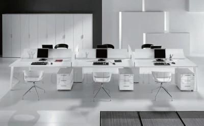 Modern Open Workstation White Glossy Minimalist Office Furniture (SZ-WS114)