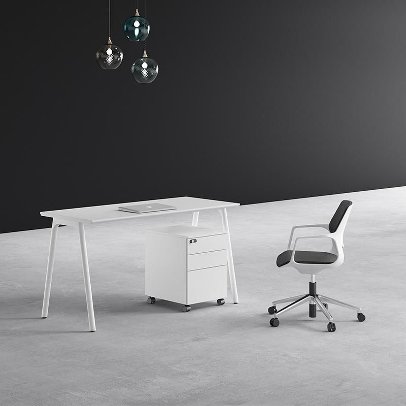 High Quality White Office Furniture Modern Single Seat Office Desk