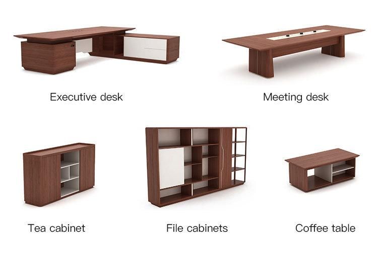 New Melamine L Shape Office Furniture Executive Table Boss Desk