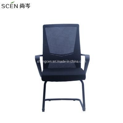 China Suppliers Without Wheels Black Mesh Ergonomic Staff Visitor Chair