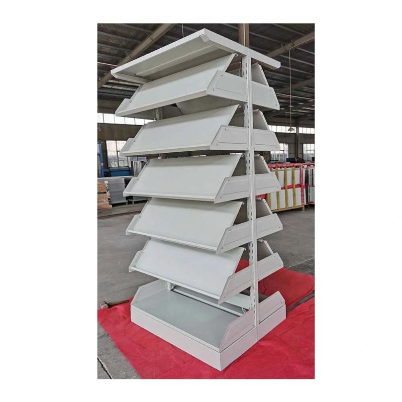 School Home Steel Furniture Useful Design Single Row Metal Library Book Shelves