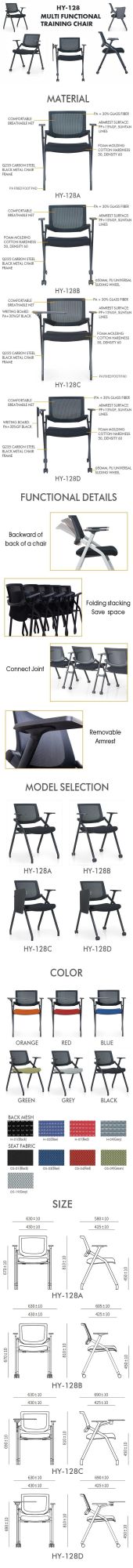 Ergonomic Folding Mesh Conference Office Chair Modern Furniture