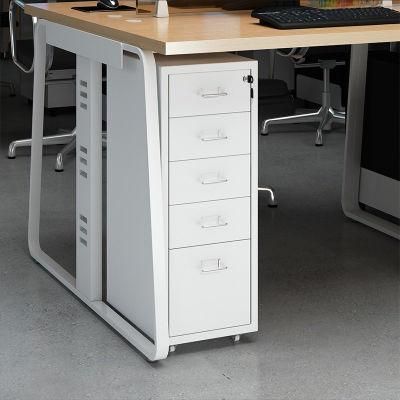 Mobile Filing Cabinet Steel 5 Drawers Home Office Storage