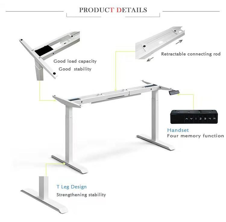 Double Motors Electric Sit to Stand Height Adjustable Teaching Desk 0ffice Table Executive Desk