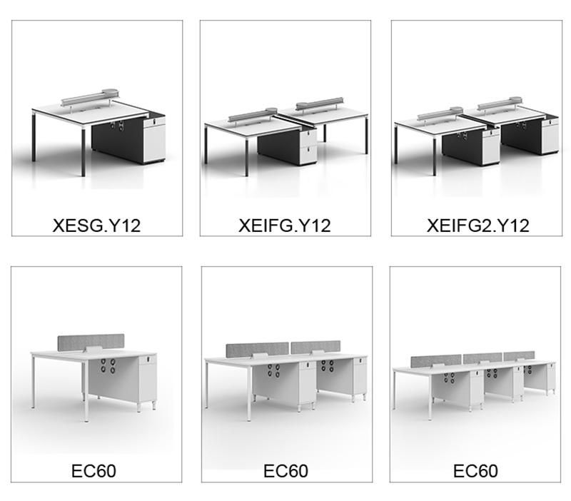 High Quality Modern Desk Furniture Melamine 6 Person Office Workstations