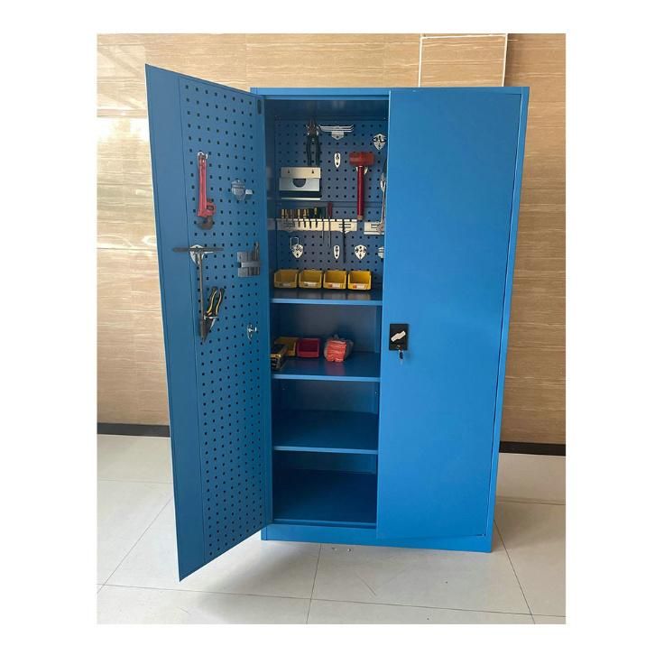 Fas-T01 Workshop Storage Equipment Cabinet 2 Swing Door Metal Garage Storage Cabinet Steel Tool Cabinet