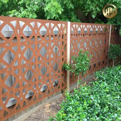 Outdoor Garden Corten Steel Rusty Decorative Screen