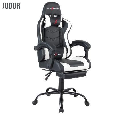 Judor Cheap Wholesale Leather Reclining Armrest Ergonomic Racing Gaming Chair with Footrest